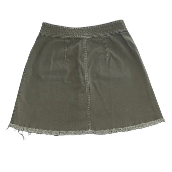 Madewell Raw-Hem A-Line Mini Skirt in Kale - Picture 5 of 9